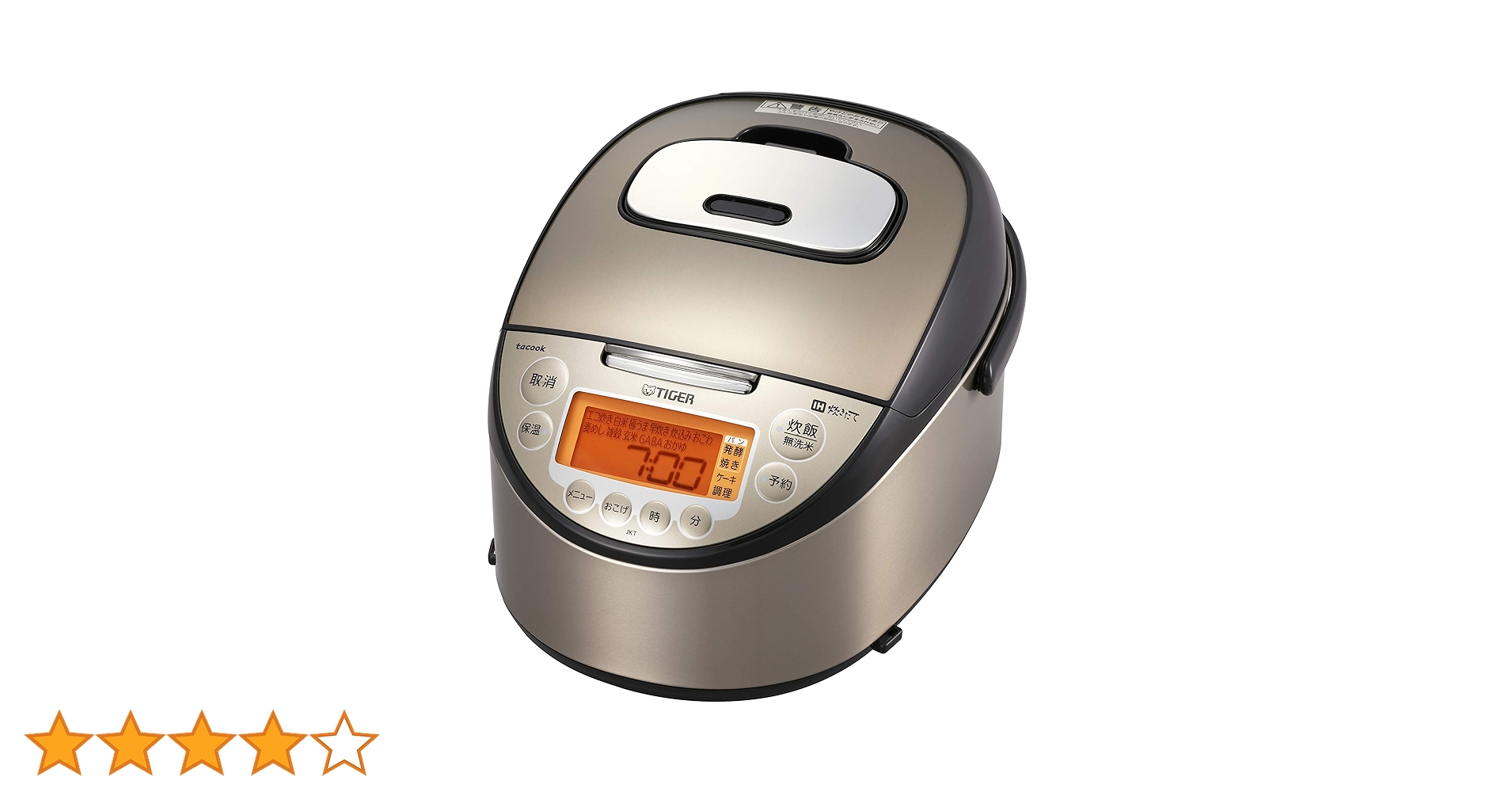 TIGER - 【期間限定値下げ！】炊飯器 tacook JKT-J101TP タイガー、ケーキも焼ける「tacook」シリーズIH炊飯器 - 価格.com